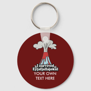 Jag överlevde Eyjafjallajokul Volcano Nyckelring