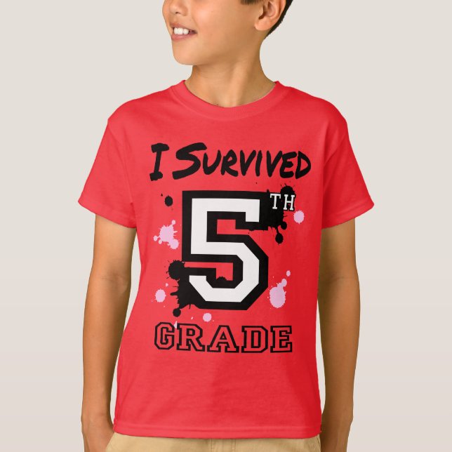 Jag Överlevde femte Klass T Shirt (Framsida)