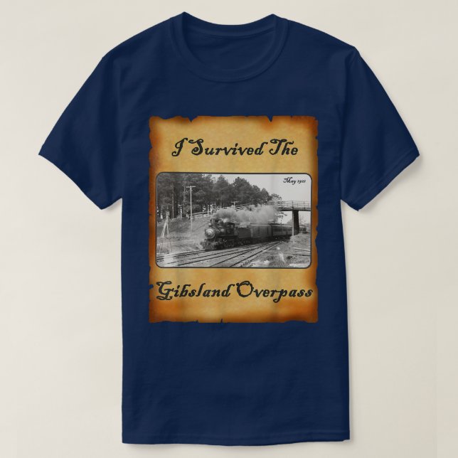 Jag Överlevde Gibslands överpass T Shirt (Design framsida)