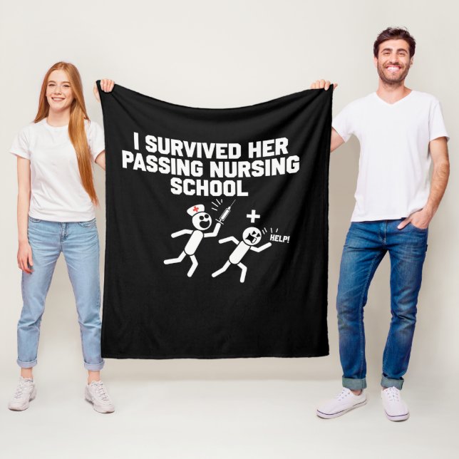 Jag Överlevde hennes sjuksköterskeskola Fleecefilt (På plats)