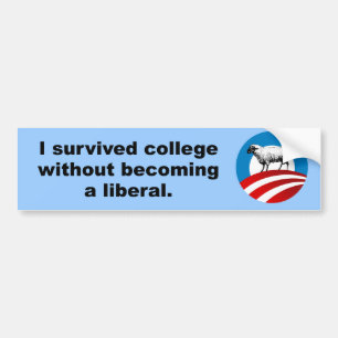 Jag överlevde högskolan utan passande en liberal bildekal