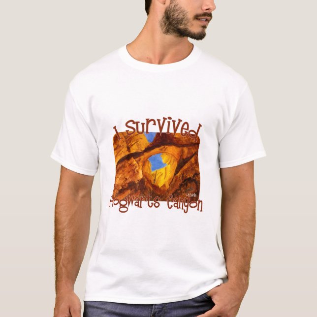 Jag Överlevde Hogwarts Canyon, North Tvätta, Utah T Shirt (Framsida)