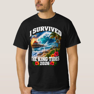 Jag överlevde Huntington Beach King Tides 2026 T Shirt