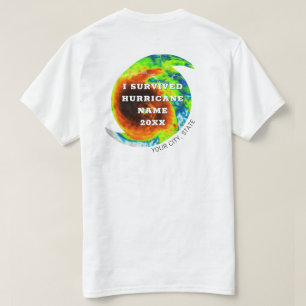 Jag ÖVERLEVDE HURRICANE City State Personlig T-Shi T Shirt