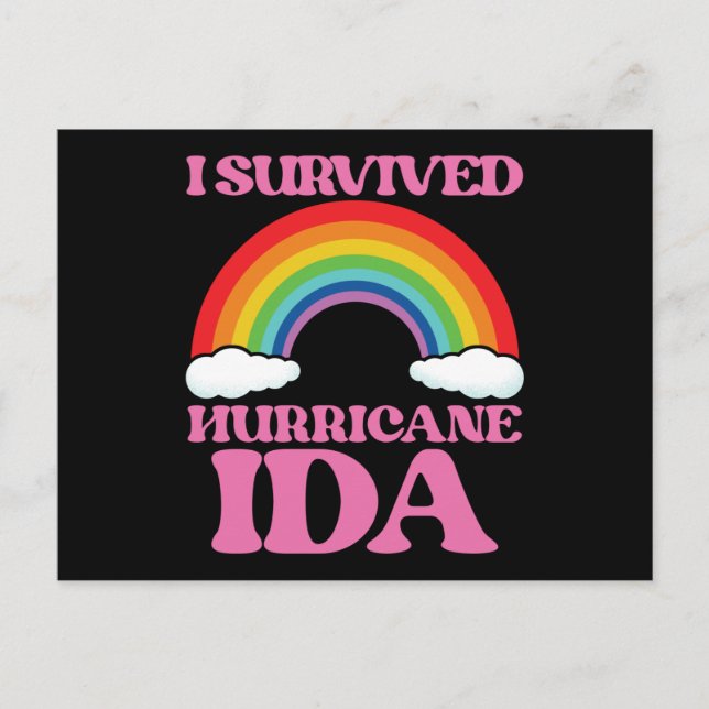 Jag överlevde Hurricane Ida vykort (Framsida)