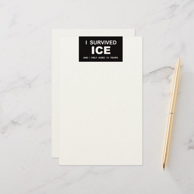 Jag överlevde ICE  Brevpapper (Fram/Back In Situ)