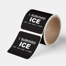 Jag överlevde ICE  Fyrkantigt Klistermärke