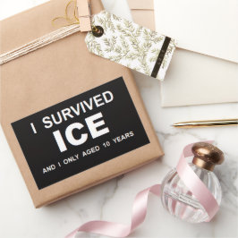 Jag överlevde ICE  Rektangulärt Klistermärke