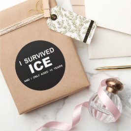 Jag överlevde ICE  Runt Klistermärke