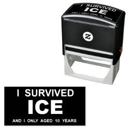 Jag överlevde ICE  Självfärgande Stämpel