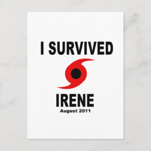 Jag överlevde Irene Augusti 2011 Vykort