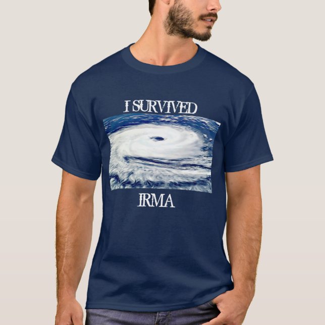Jag ÖVERLEVDE IRMA HURRICANE SHIRT Tröja (Framsida)