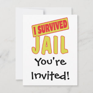 Jag ÖVERLEVDE JAIL Inbjudningar