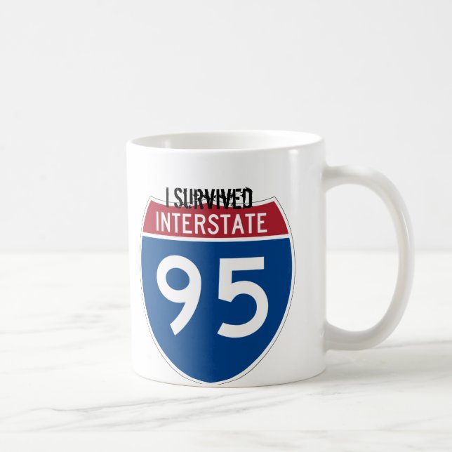 Jag överlevde kaffemuggen för I-95 CommuterTrooper Kaffemugg (Höger)