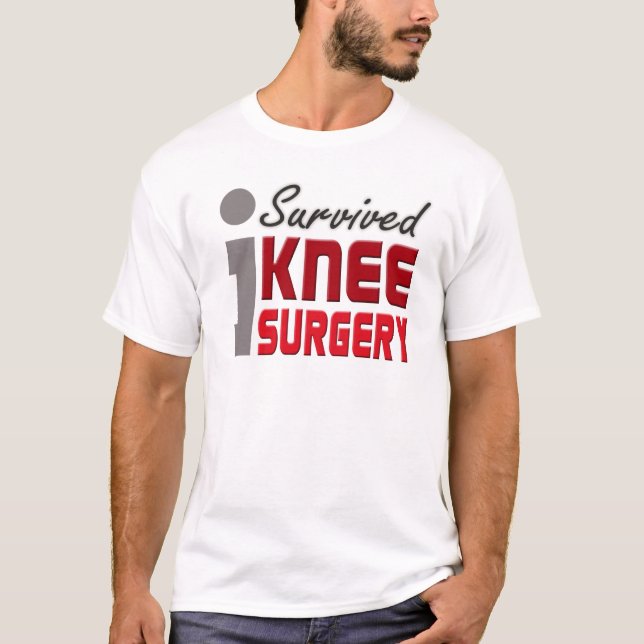 Jag överlevde knäkirurgiskjortan tee shirt (Framsida)