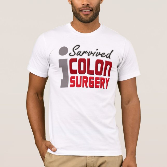 Jag överlevde kolonkirurgiskjortan t-shirt (Framsida)
