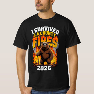 Jag överlevde LA County-bränderna 2026 Rolig Wildf T Shirt