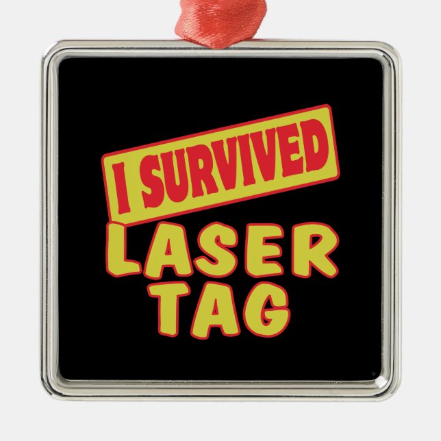 JAG ÖVERLEVDE LASER-MÄRKRE JULGRANSPRYDNAD METALL (Framsidan)