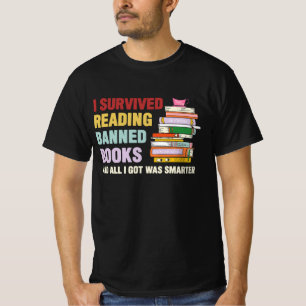 Jag Överlevde läsning av Bannad Bokar Bok Älskare T Shirt