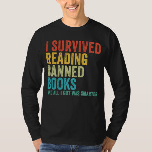 Jag Överlevde läsning av Bokar bibliotekarie Bok T Shirt