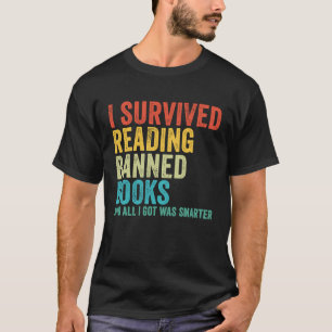 Jag Överlevde läsning av Bokar bibliotekarie Bok T Shirt