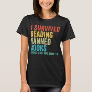 Jag Överlevde läsning av Bokar bibliotekarie Bok T Shirt