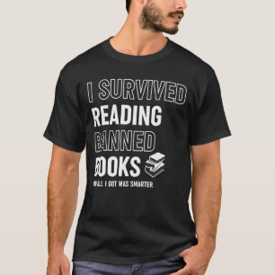 Jag Överlevde läsning av bokmask förbjuden Bok-bok T Shirt