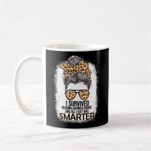 Jag Överlevde läsning Bannad Bokar Bok Bookahok Kaffemugg