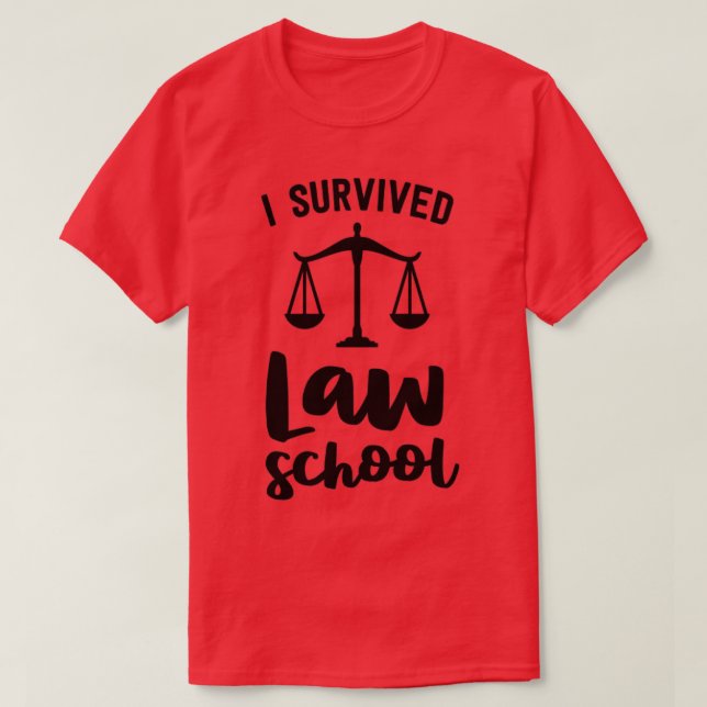 Jag Överlevde Law School Studentfest Gift Lawyer T Shirt (Design framsida)