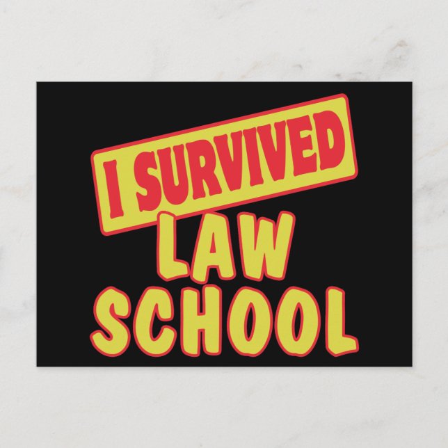 JAG ÖVERLEVDE LAW SCHOOL VYKORT (Framsida)