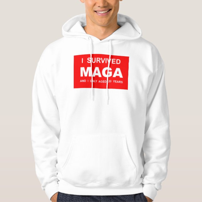 Jag överlevde MAGA  Hoodie (Framsida)