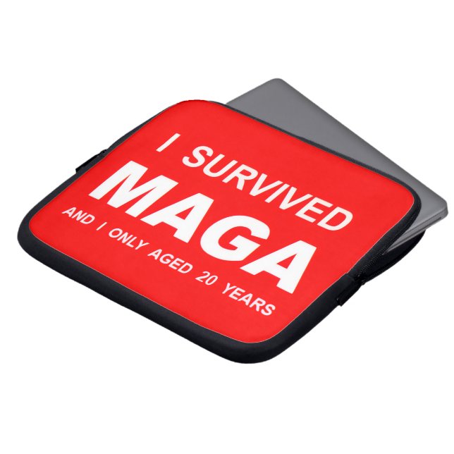 Jag överlevde MAGA  Laptop Fodral (Framsida topp)