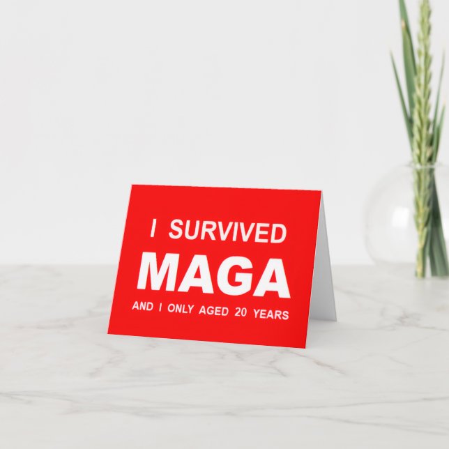 Jag överlevde MAGA  Tack Kort (Framsida)