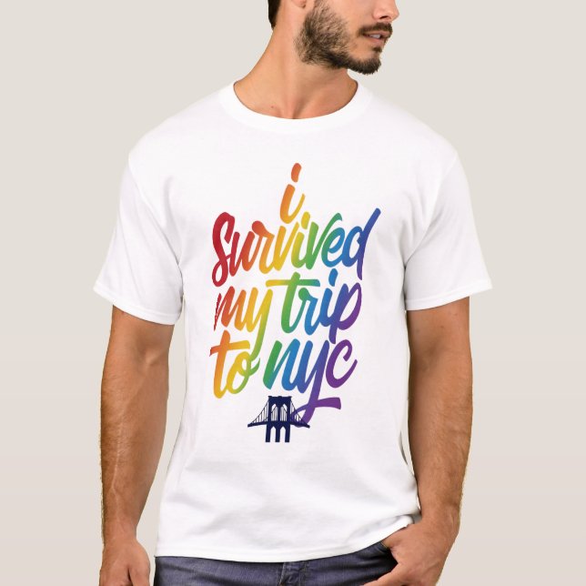 Jag överlevde min resa till nyc t-shirt (Framsida)