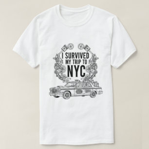 Jag överlevde min resa till NYC Taxi Gears Grafisk T Shirt