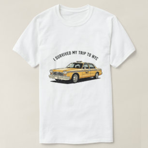 Jag överlevde min resa till NYC Taxi Grafisk Rolig T Shirt