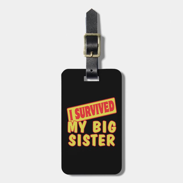 JAG ÖVERLEVDE MIN STORA SISTER BAGAGEBRICKA (Vertikal Framsida)