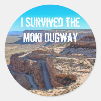 Jag Överlevde Moki Dugway-märket Runt Klistermärke