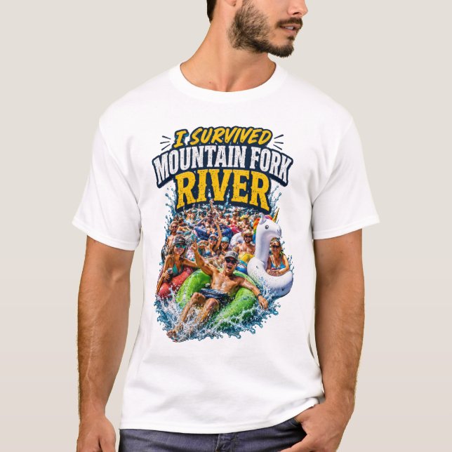Jag överlevde Mountain Fork River T-shirt (Framsida)