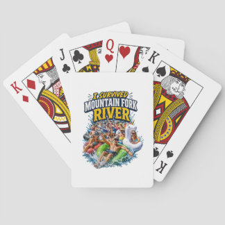Jag överlevde Mountain Fork River T-shirt Casinokort