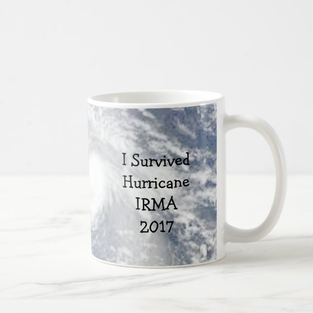 Jag överlevde muggen 2017 för orkanIRMA kaffe Kaffemugg (Höger)