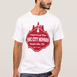 Jag överlevde musikstadsmonsoonen tee shirt
