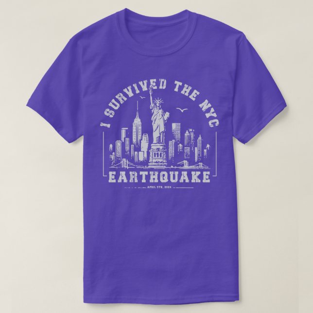 Jag överlevde nyjordbävningen 1 t shirt (Design framsida)