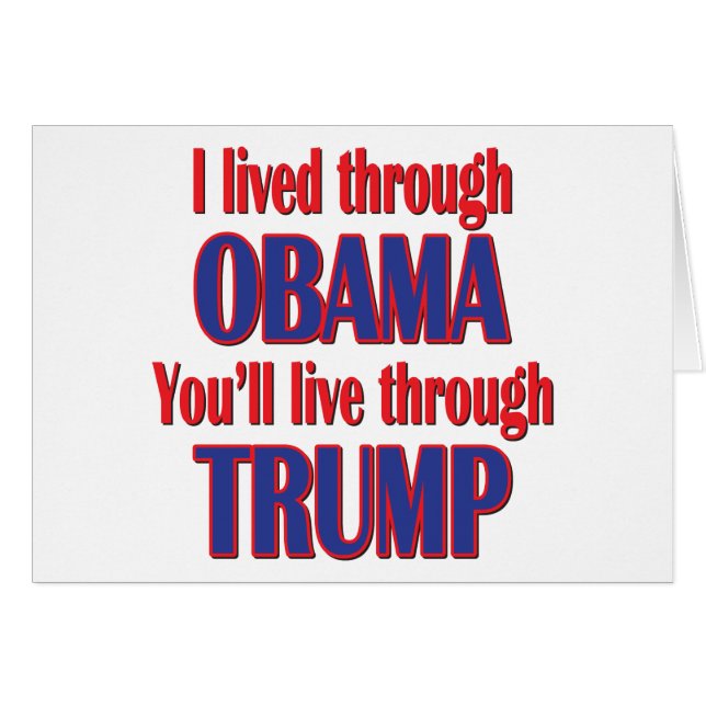 Jag överlevde Obama Hälsningskort (Framsidan Horizontal)