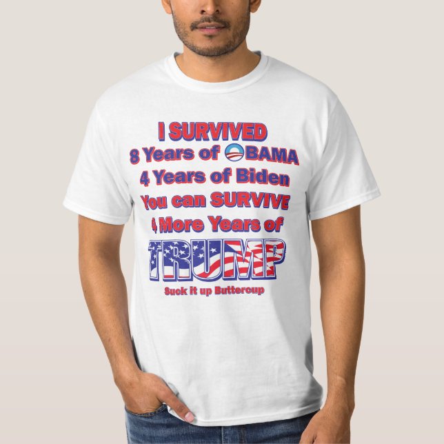 Jag överlevde Obama och Biden T Shirt (Framsida)