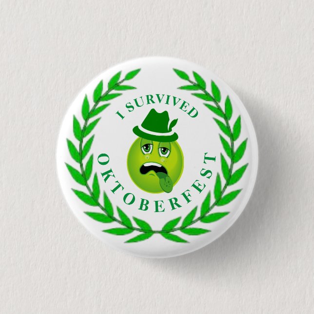 Jag överlevde OKTOBERFEST Pin-knapp Knapp (Framsida)