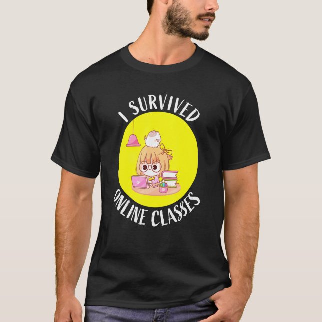 Jag överlevde online virtuella klasser som lärde u t shirt (Framsida)