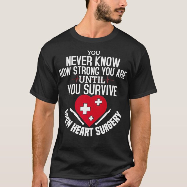Jag Överlevde Open Heart Surgery Gifts Recovery Ma T Shirt (Framsida)