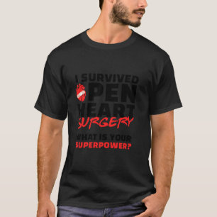 Jag Överlevde Open Heart Survivo Heart Attack Surv T Shirt