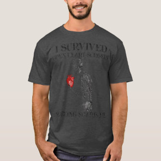 Jag Överlevde "Open Heart Survivor Gift" T Shirt
